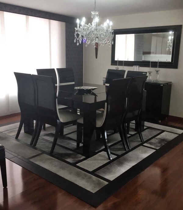 Tapete en cuero Prismas